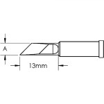 ראש לידית מלחם - METCAL GT4-KN0025P - KNIFE 2.5MM