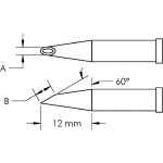 ראש לידית מלחם - METCAL GT4-HF6010V - HOOF 1MM