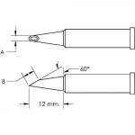 ראש לידית מלחם - METCAL GT6-HF6030V - HOOF 3MM