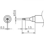 ראש מלחם - HAKKO T30-D06 - CHISEL 0.6MM