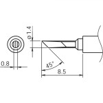 ראש מלחם - HAKKO T30-KN - KNIFE 1.4MM