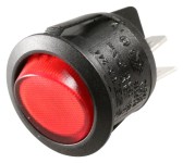 כפתור לחיצה מעוגל - אדום 7.2 mm Off-(On),
