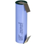 סוללת ליתיום נטענת עם תגיות הלחמה - 2200mAh גודל 18650