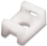 Cable Tie Mount, Low Profile, Screw, 5 mm, Natural, Nylon 6.6 (Polyamide 6.6), 9.5 mm, 15.8 mm