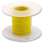 כבל WIREWRAP מקצועי - 30AWG - גליל 100M - בידוד צהוב