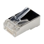 מחבר מסוכך RJ45 8P8C - זכר ללחיצה לכבל - CAT5E