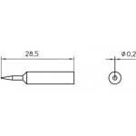 ראש למלחם - WELLER XNT-1SHS - 0.2MM ROUND