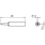 ראש למלחם - WELLER XNT-K - 1.2MM CHISEL