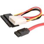 כבל למחשב - (1M - SATA 7P (M) + MOLEX 4P ~ SATA 22P (M