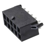 מחבר MOLEX להלחמה למעגל מודפס - סדרת MEGA-FIT - זכר 6 מגעים