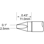 ראש לידית מלחם - METCAL SCV-CH25 - CHISEL 2.5MM