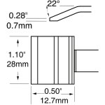 ראש לידית מלחם - METCAL PTTC-707 - BLADE 28MM