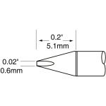 ראש לידית מלחם - METCAL UFTC-7CH06 - CHISEL 0.6MM