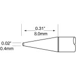 ראש לידית מלחם - METCAL UFTC-7CNL04 - CONICAL 0.4MM