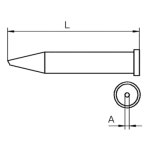 ראש למלחם - WELLER XT F - ROUND BENT 1.2MM