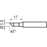 ראש למלחם - 3.0MM NARROW ANGLED CHISEL