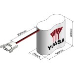 סוללה תעשייתית נטענת - YUASA 2DH4-0LAP3 - 2.4V 4AH