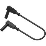 כבל בדיקה מבודד - 4MM R/A PLUG ~ 4MM R/A PLUG 1M - בידוד שחור