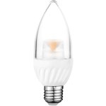 נורת COOL WHITE LED 5W - הברגה E27 - עדשת נר שקופה