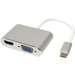 כבל מתאם - ROLINE USB3.1 TYPE C ~ VGA / HDMI