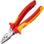 לוחץ מבודד לסופיות עגולות - KNIPEX 97 78 180 T - 0.25MM² - 16MM²