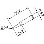 ראש לידית מלחם - ERSA 0102PDLF04L - PENCIL 0.4MM