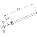 ראש לידית שואב בדיל - (ERSA 0742ED1225 - 1.2MM (ID) / 2.5MM (OD