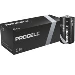 10 סוללות אלקליין - C 1.5V - DURACELL PROCELL INDUSTRIAL