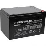 מצבר עופרת נטען - PRO ELEC ES12-12 - 12V 12AH