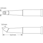 ראש לידית מלחם - METCAL GT6-HF3025V - HOOF BENT 2.5MM