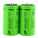 2 סוללות C נטענות GP Recyko 2200mAh