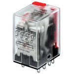 ממסר אלקטרוני לתושבת לפס דין - 230VAC 4C/O 5A