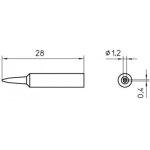 ראש למלחם - WELLER XNT-K - 1.2MM CHISEL