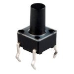 מפסק לחיצה למעגל מודפס - SPST N/O 6.0X6.0MM - ראש קצר