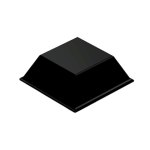 רגליות גומי שחורות נדבקות - פרופיל מרובע - 20.5X7.6 מ