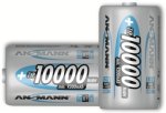 1 יחידה סוללה נטענת - ANSMANN - D - 1.2V 10000MAH - NIMH