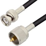 כבל קואקסיאלי - BNC (M) ~ UHF (M) - RG58 - 1.5M