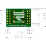 לוח מתאם לרכיבי SOIC-24W ~ DIP - SMD