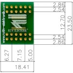 לוח מתאם לרכיבי TSSOP-24 ~ DIP - SMD