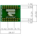 לוח מתאם לרכיבי TSSOP-38 ~ DIP - SMD