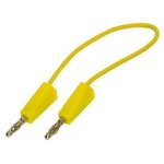 כבל בדיקה - 4MM PLUG ~ 4MM PLUG 0.5M - בידוד צהוב