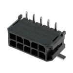 מחבר MOLEX להלחמה למעגל מודפס - סדרת MICRO-FIT - זכר 4 מגעים