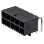 מחבר MOLEX להלחמה למעגל מודפס - סדרת MEGA-FIT - זכר 4 מגעים