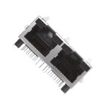 מחבר מסוכך RJ45 - נקבה למעגל מודפס - RJHSE-5380-02 - CAT5E