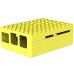 קופסת זיווד PI-BLOX צהובה עבור RASPBERRY PI 2