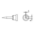 ראש למלחם - WELLER LT-1SC - 0.4MM ROUND SLIM