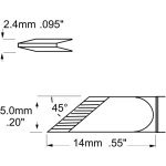 ראש לידית מלחם - METCAL SCV-DRK50 - KNIFE 5MM