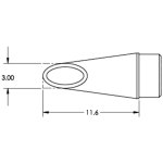 ראש לידית מלחם - METCAL SFP-WV30 - HOOF 3MM