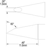 ראש לידית מלחם - METCAL SCP-DRH615 - HOOF 1.5MM