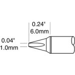 ראש לידית מלחם - METCAL STTC-125P - CHISEL 1MM